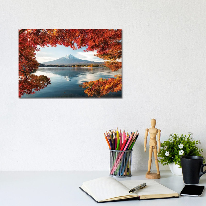 Mount Fuji At Lake Kawaguchiko During Autumn Season by Jan Becke - Wrapped Canvas Gallery-Wrapped Canvas Giclée