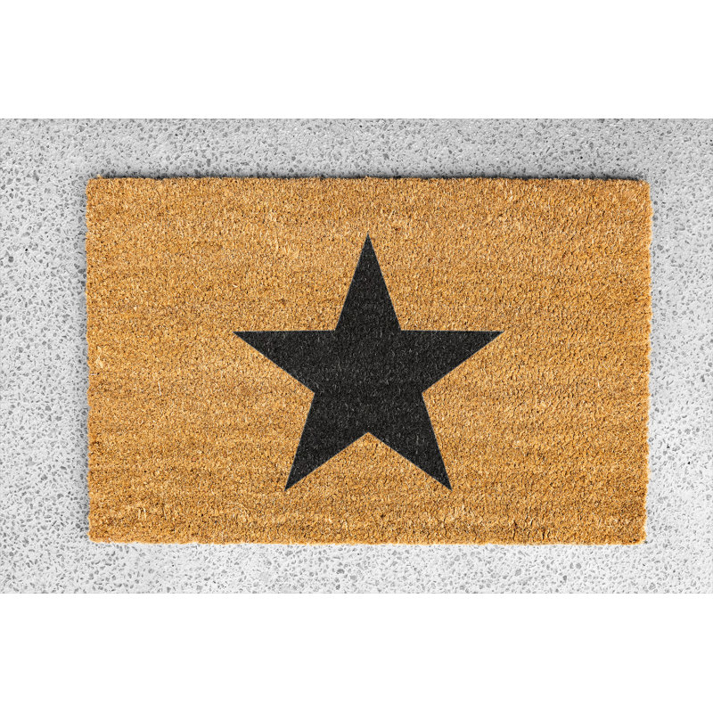 Black Star Coir Doormat 