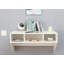 Bureau flottant brun clair avec rehausse-2027982301