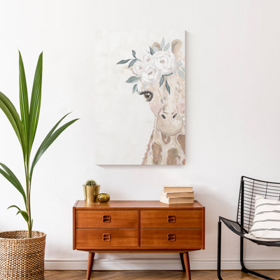 Impression sur toile de bébé girafe