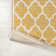Trebol Moroccan Trellis Textured Weave Yellow/Cream Indoor/Outdoor Rug