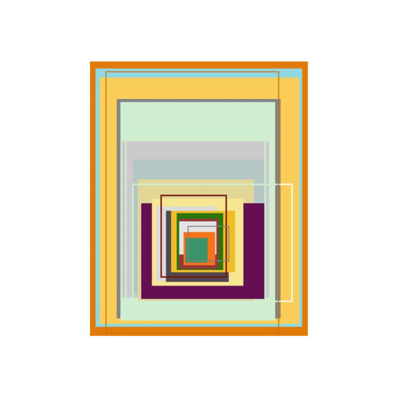 «Color Blocks III» par Guseul Park - impression, H 50 po x l 40 po, Plexi