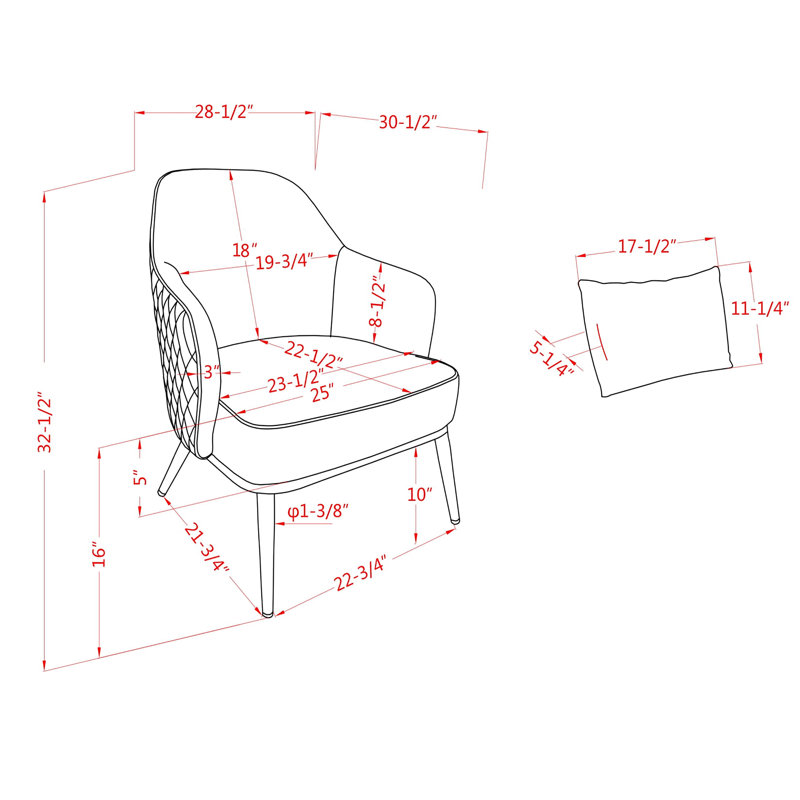 Fauteuil à oreilles 28,5 po