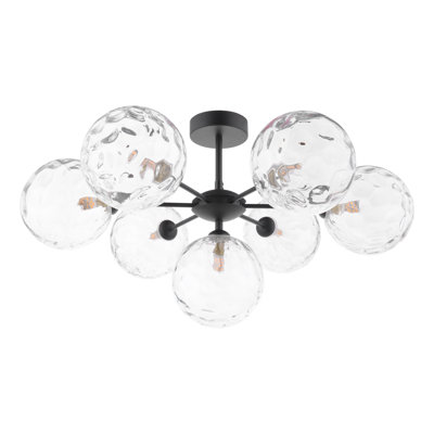 COHEN 7LT SEMI FLUSH GLS