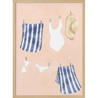 "After the swim" Framed Textured Wall Art