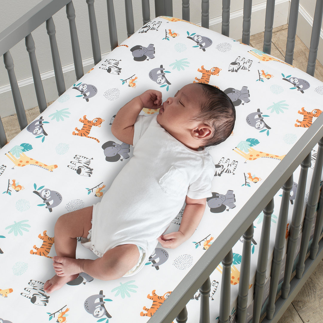 Mighty Jungle Animals 3-Piece Crib Bedding Set Bedtime Originals