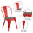 Ketchum Clear Coated Metal Stackable Chair with Wood Seat-1835193511