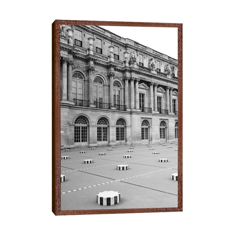 Palais Royal V by Bethany Young - Print on Canvas, 101.6cm H x 66.04cm W x 3.81cm D, Classic Brown Wood Framed