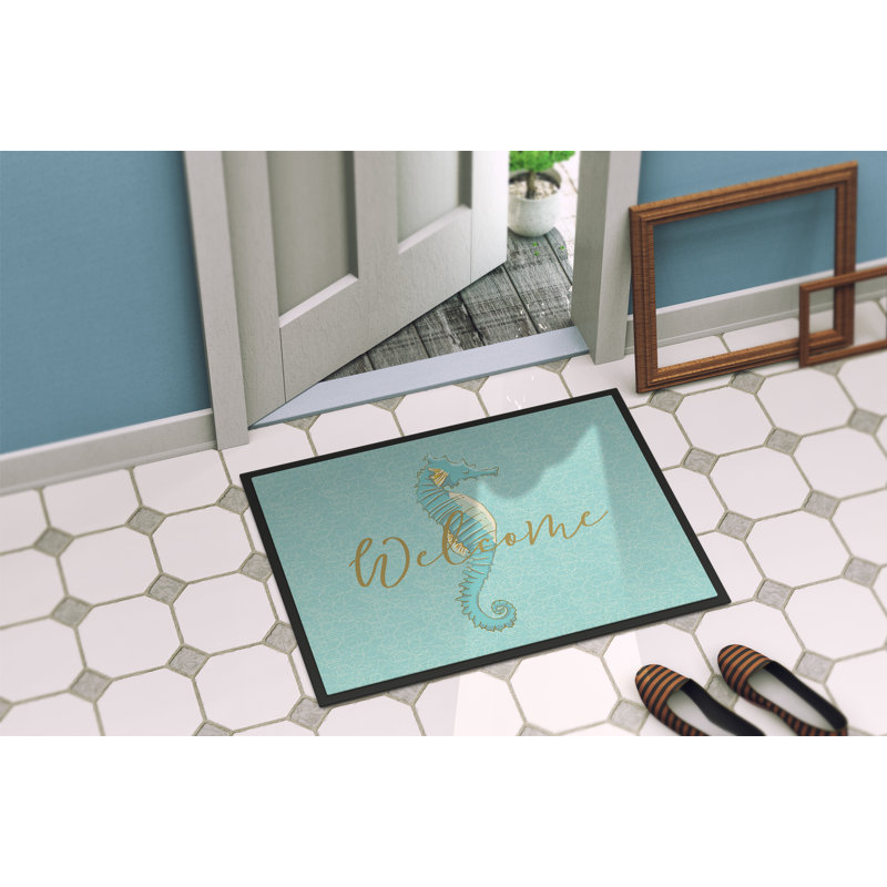 Tapis d'extérieur antidérapant Seahorse, Rectangulaire : 18 po x 27 po