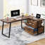 L-Shaped Metal Base Computer Desk-1529839709