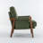 Quinze Mid Century Modern Upholstered Chenille Solid Wood Accent Armchair-152621370