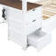 Lit superposé blanc + noyer avec rangement, prises et bureau pour la chambre à coucher Bureau de rangement en bois massif Twintwin, blanc + noyer. Rehaussez le décor. Convient aux petites maisons