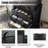 4 Pieces Fluted Bedroom Set Include 6 Drawer Double Dresser,6 Drawer Tall Chest And 2 Nightstands With Led, Black-462609790