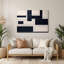 Minimalisme, art mural beige en métal 70-1436642475