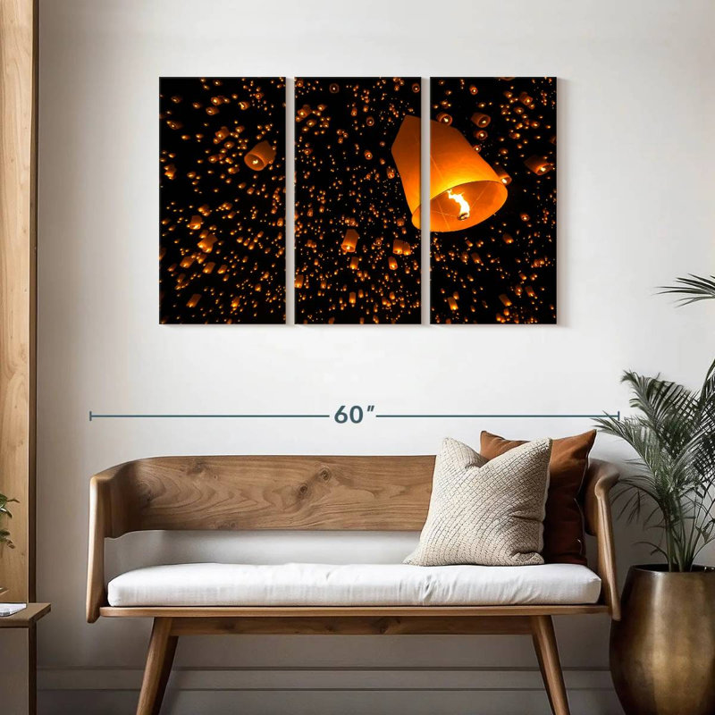 Rorry Lanterns In The Sky, 28" H x 45" W