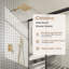 Système de douche mural complet à pression équilibrée avec corps et garniture de valve brute
