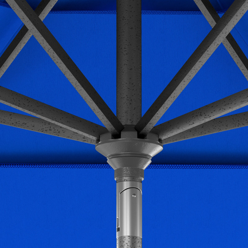 Parasol de marché 11 pi Fayean, Toile Sunbrella® bleu pacifique