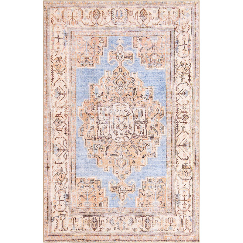 Mcclamma Chenille Oriental Indoor Rug, Rectangle 5' x 8'