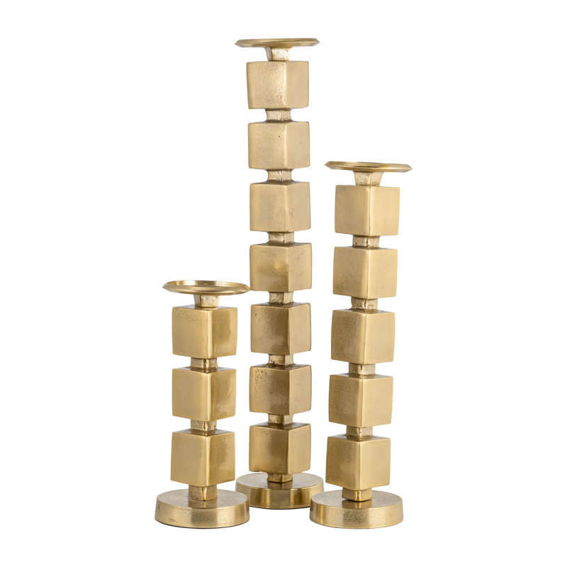 Bougeoir de table en aluminium Pantai, H 24 po x l 5 po x P 5 po