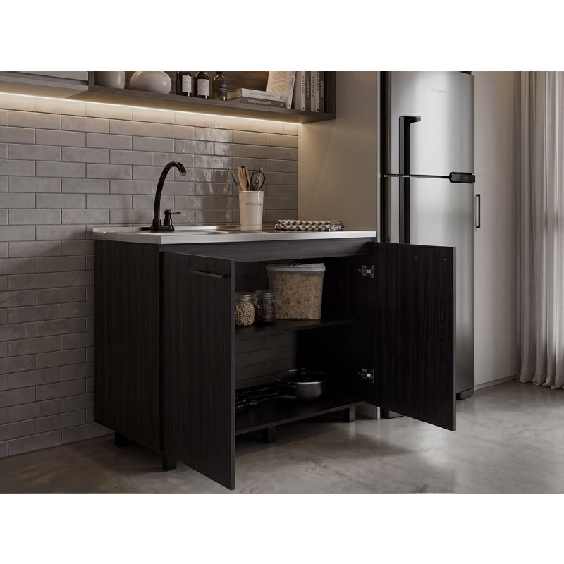 Évier utilitaire, Bussolengo, noir, largeur x 39,3