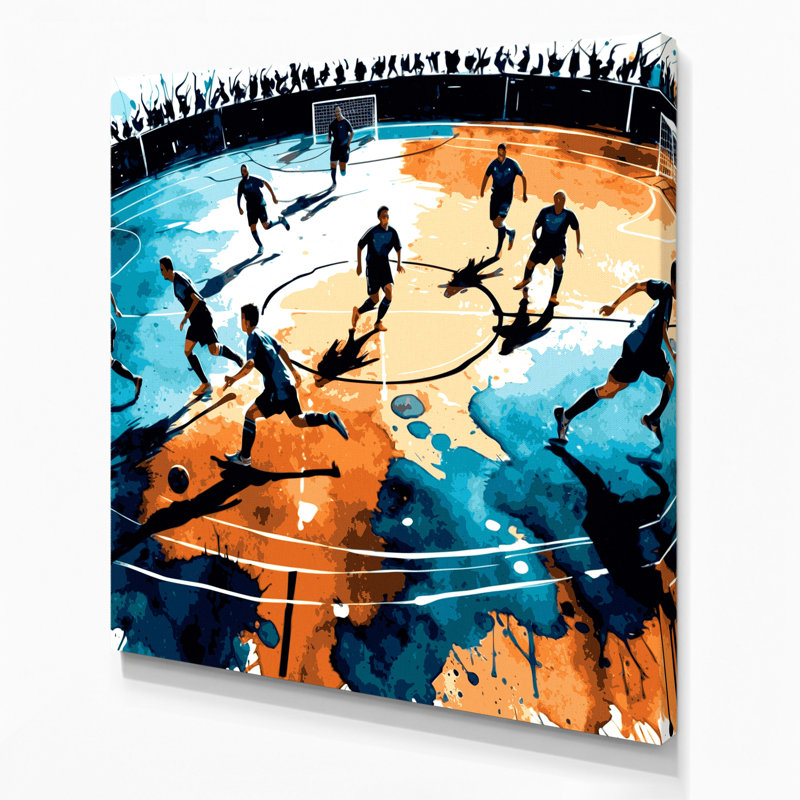 Art mural sur toile Sports Futsal, H 16 po x l 16 po