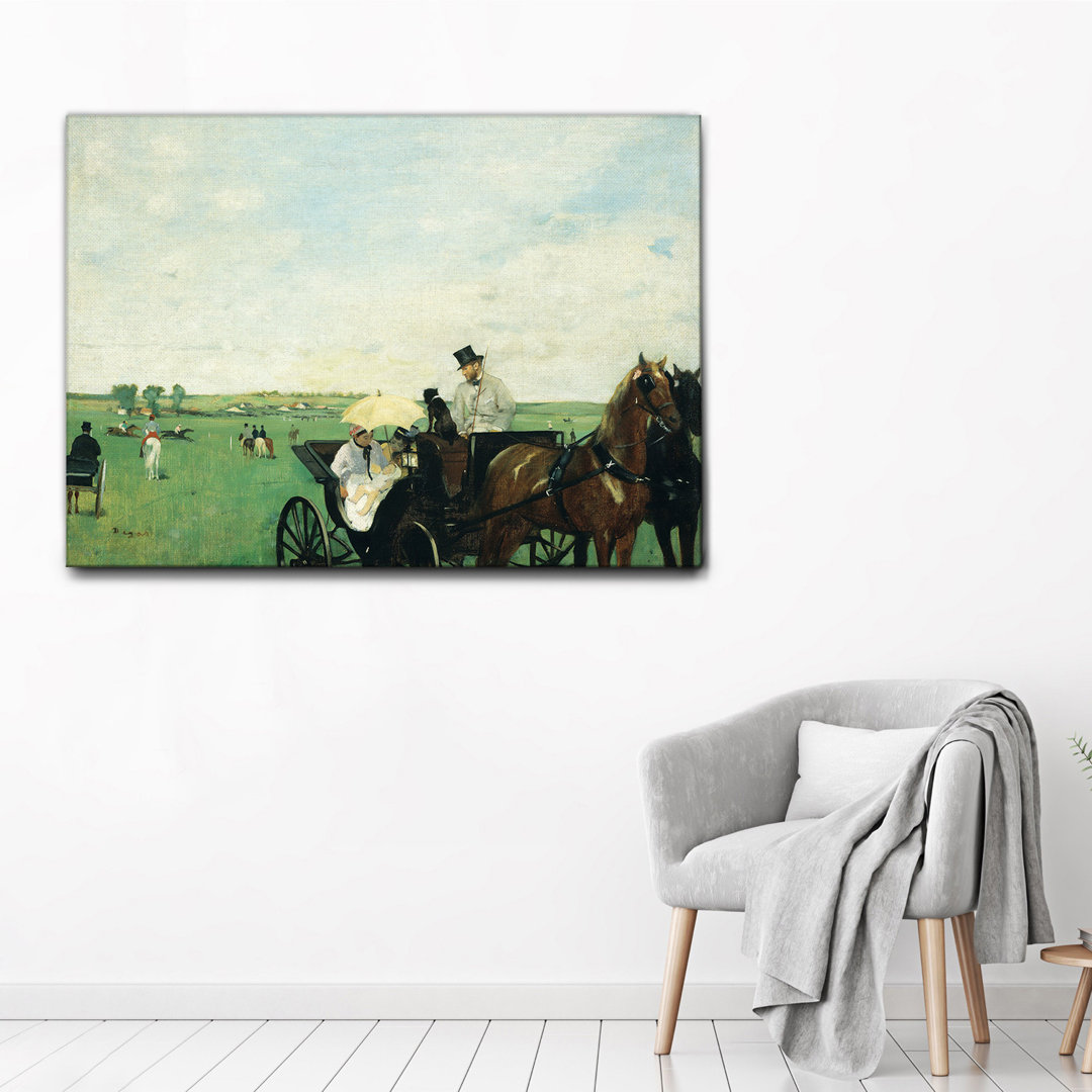 Leinwandbild Corsa Di Cavalli In Campagna von Edgar Degas