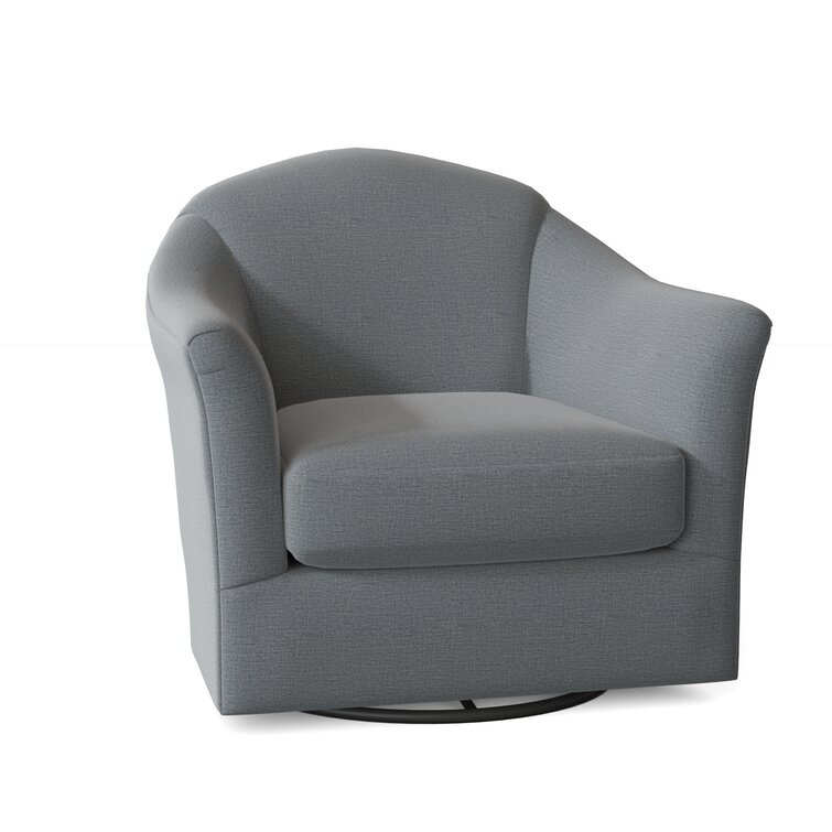 Keilani 36.5 Wide Swivel Barrel Chair Kelly Clarkson Home Body Fabric: Mineral Blue Floral Performance