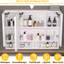 Armoire de salle de bain moderne avec lumières à DEL et miroir - 39,13 x 27,67 x 5,12 pouces, blanc, fixation murale, imperméable, pouces et moderne, aluminium, multicolore