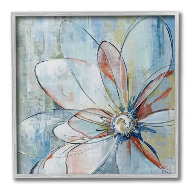 Bd-134_FG " Modern Collaged Flower Single Picture Frame " by Max Maxx on Canvas