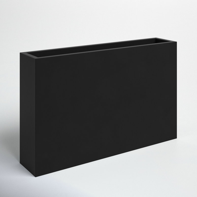 Connoisseur Handmade Planter Box, Black, 30" H x 48" W x 12" D