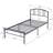 Amberly Black Twin Metal Bed Frame (Set of 2), Sturdy Platform with Headboard, Underbed Storage, Easy Assembly-1643611050