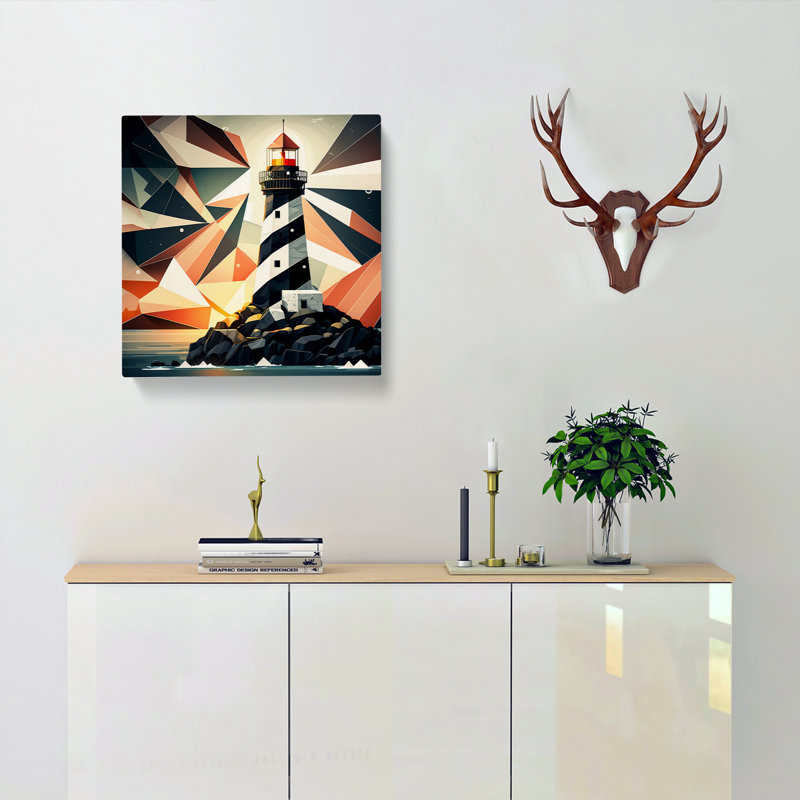 Lighthouse Geometric - No Frame Print