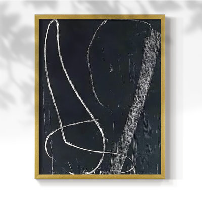 Série ABSTRACT DCVII - Impression encadrée de qualité supérieure - Prêt à être accroché - Aucun clou requis