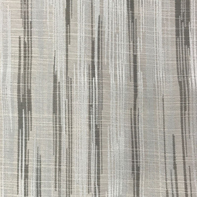 Sloane Fabric | Striped Jacquard Fabric | Color Silver