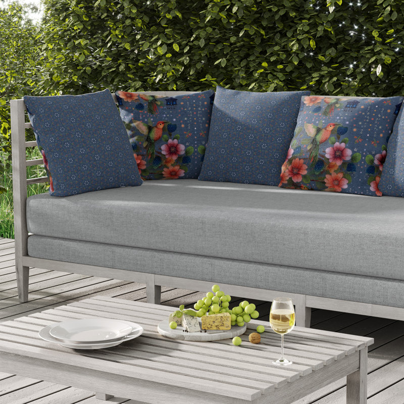 Lanterne lumineuse de jardin intérieur/extérieur 18x18, Square 18", Blue/Orange
