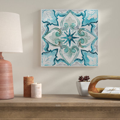 «Caribbean Tile II», reproduction de peinture à l'aquarelle