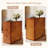 End Side Table with 2 Drawers, No Assembly Required