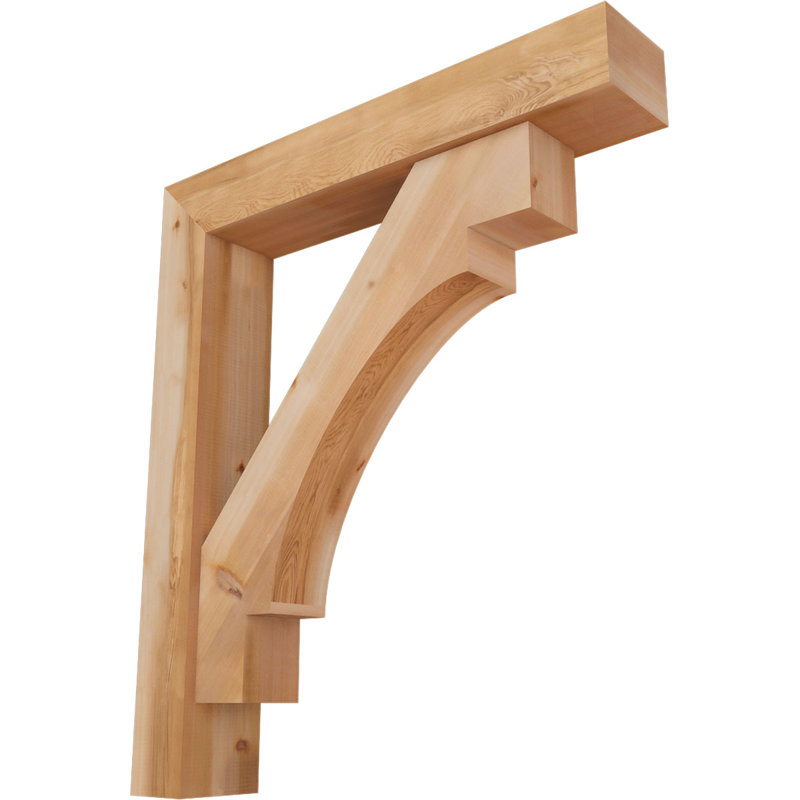 Support Merced Block avec support décalé, 48 x 42, Cèdre rouge occidental de l 7 1/2 po (lisse)