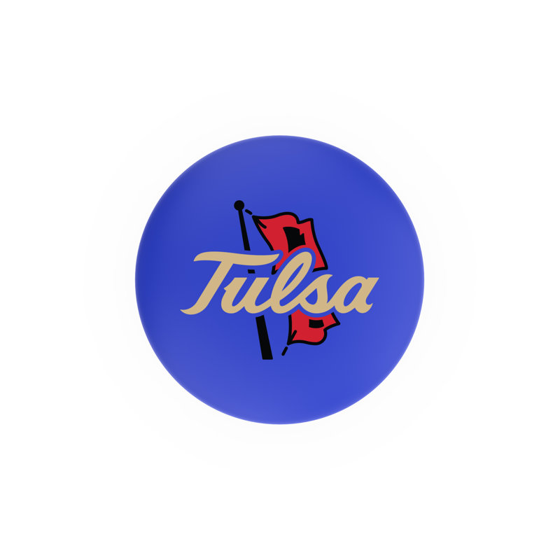 Tabouret de bar pivotant de 30 po NCAA, Chrome, Université de Tulsa