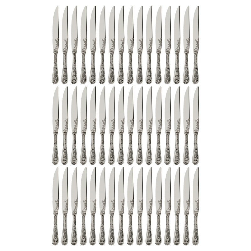 Casablanca Steak Knife - 48 Pieces - Ice, Black Gold
