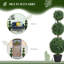 Banasky Set of 2 Decorative Artificial Plants Boxwood Trees in Pot, Green