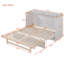 Grand lit escamotable avec grands tiroirs, blanc