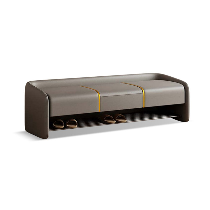 Banc rembourré gris, Gris