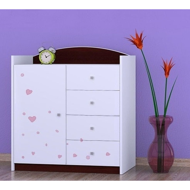 Nicollet Kids 4 - Drawer Combo Dresser, Dark Brown