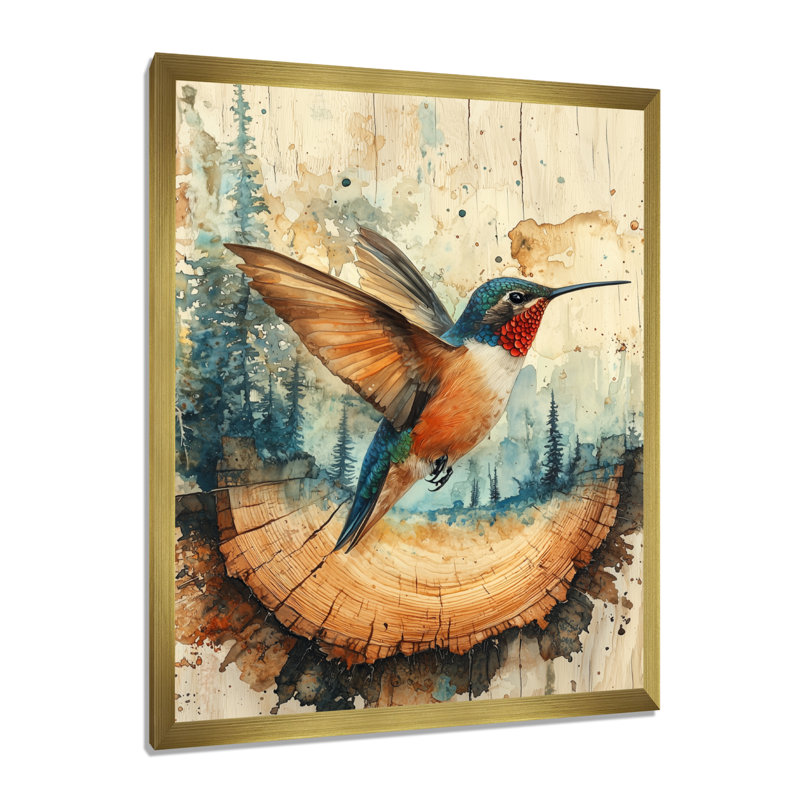 Georgica - Animals Wall Art Living Room, H 32 po x l 24 po, Picture Framed, Doré