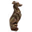 Statue de chien en fonte Greyhound Sentinel