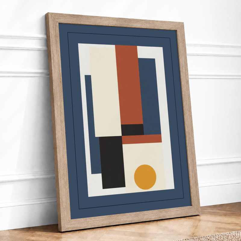 Angular Forms Geometric - Print, A1 - 84.1 x 59.4 cm, Oak