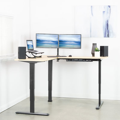 VIVO Siège de bureau électrique à hauteur d'angle avec siège en L