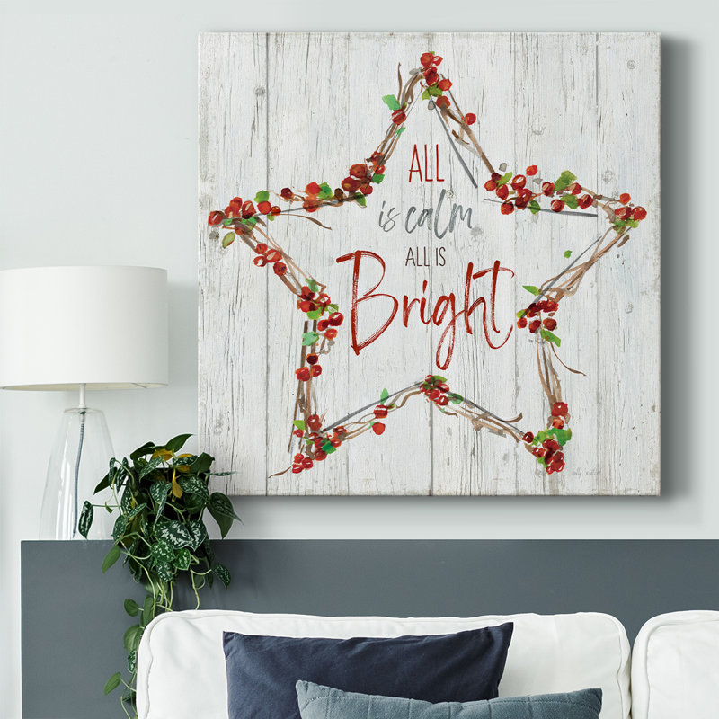 «Candy Cane Santa», reproduction sur toile, H 24 po x l 24 po x P 1,5 po