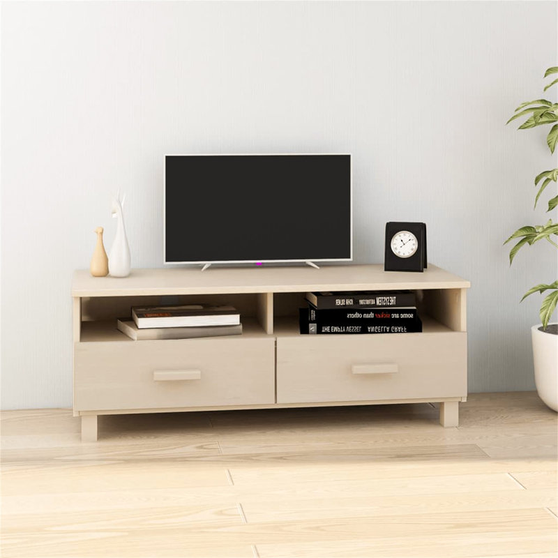 Kubetz Unfinished TV Stand for TVs up to 43", Brown